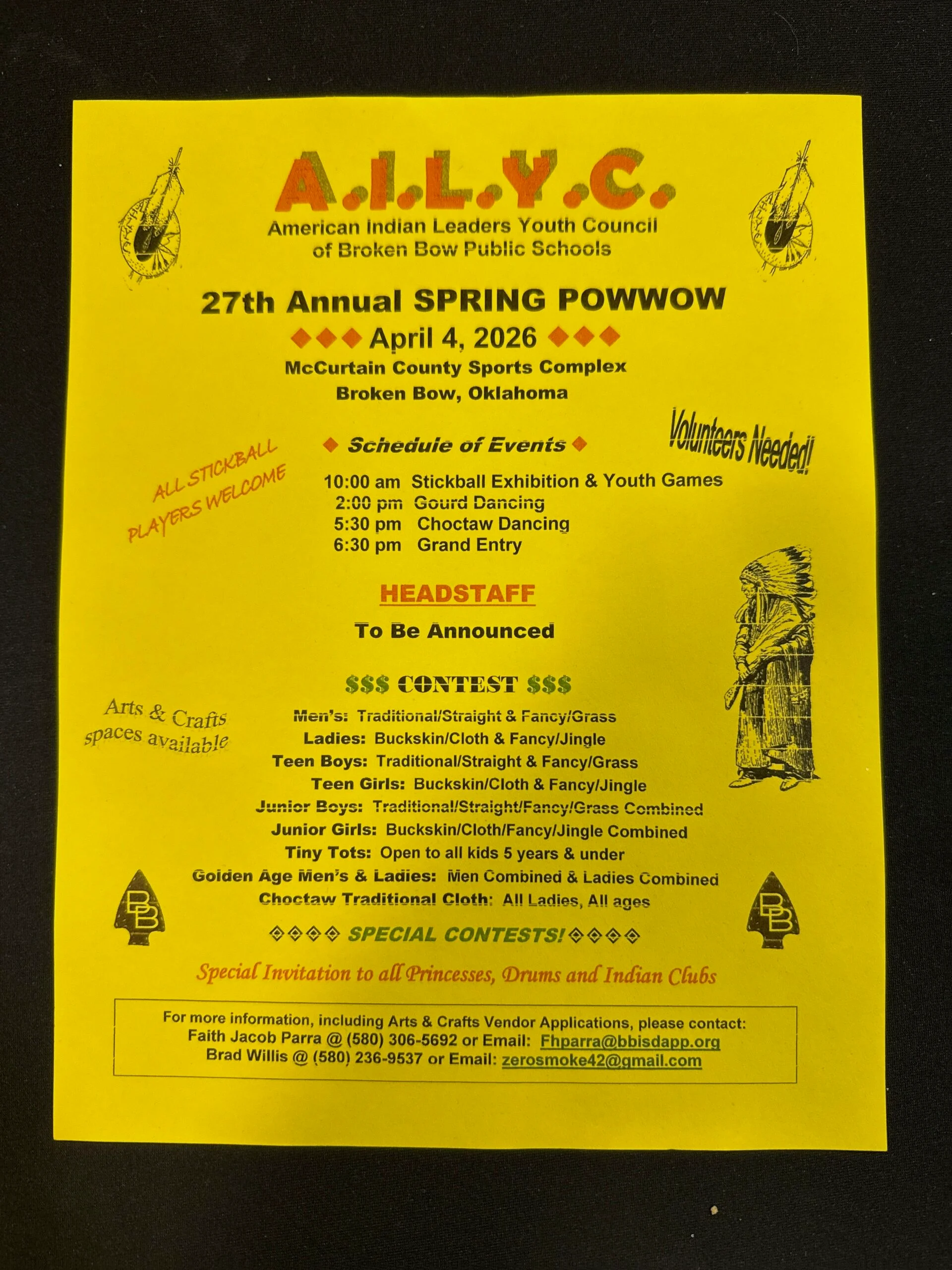 27th Annual A.I.L.Y.C. Spring Pow Wow 2026